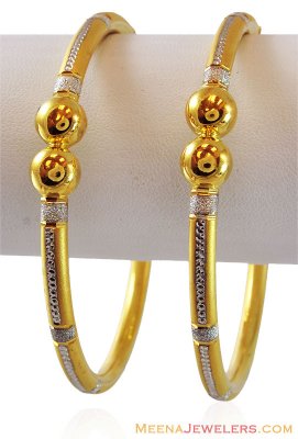 Gold Two Tone Pipe Kadas (2PC) ( Kadas )