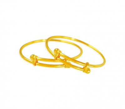 22KT Gold Adjustable Baby Bangles  ( Baby Bangles )