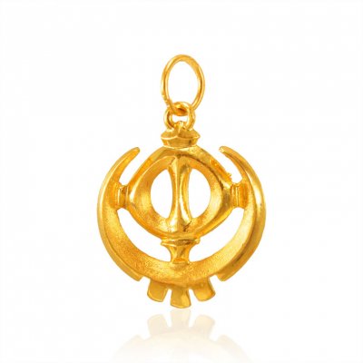 22K Gold Khanda Pendant ( Khanda Pendants )