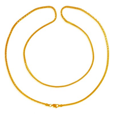 22K Gold Fancy Box Chain ( Plain Gold Chains )