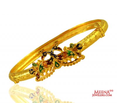 Gold 22 kt Peacock Kada  ( Kadas )