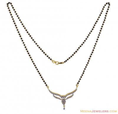 Yellow Gold Diamond Mangalsutra 18K ( Diamond MangalSutras )