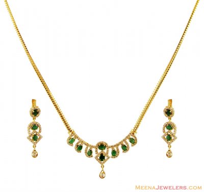 Light Diamond Necklace Set ( Diamond Necklace Sets )