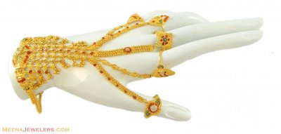 22k Tri Color Panja (Bracelet) ( Ladies Bracelets )