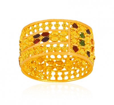 22k Gold Filigree Band  ( Ladies Gold Ring )