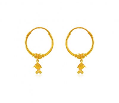 22K Bali Earrings ( Hoop Earrings )