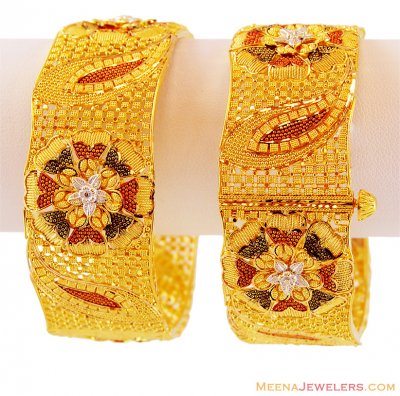 22K Gold Three Tone Kada ( Kadas )