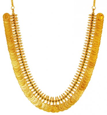 22Kt Uncut Diamond Kasu Necklace ( Diamond Necklace Sets )