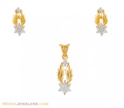 22kt Gold Signity Pendant Set ( Fancy Pendant Set )