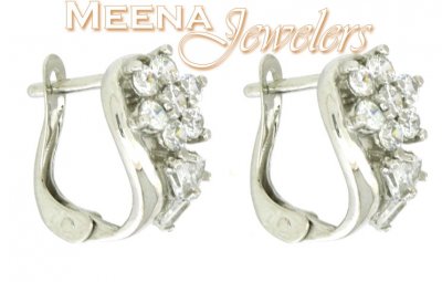 18Kt White Gold Earring ( White Gold Earrings )