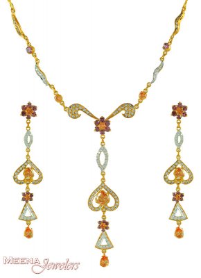 22K Designer Necklace Set ( Gold Designer Sets )