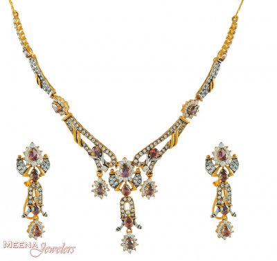 Gold Designer Necklace Set ( Gold Designer Sets )