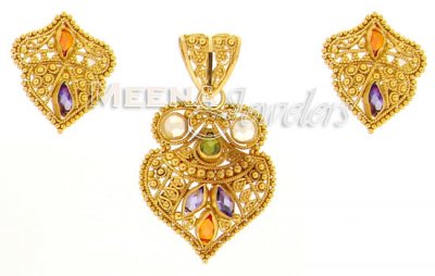 22 Kt Gold Pendant Sets ( Gold Pendant Sets )