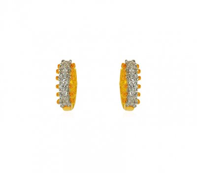 22K Gold Clip On Earrings ( Clip On Earrings )