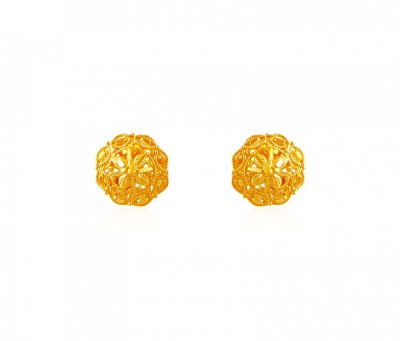 22K Baby Earrings ( 22 Kt Gold Tops )