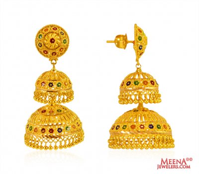 Gold Earrings (22 Karat) Jhumki ( Exquisite Earrings )