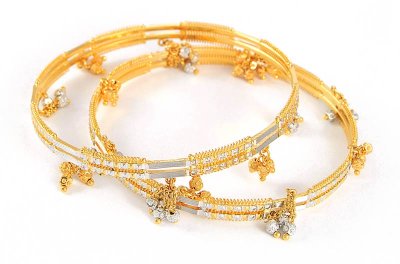 22Kt Gold Two Tone Bangles ( Two Tone Bangles )