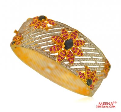 Gold Exclusive Bangle (22 Kt Gold) ( Stone Bangles )