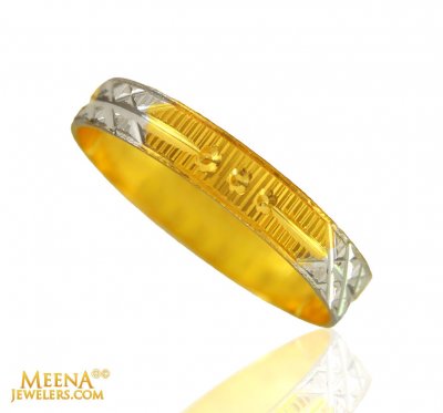 Two Tone Wedding band (22Kt) ( Wedding Bands )