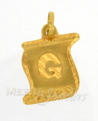 22Kt Initial Pendant (G) ( Initial Pendants )