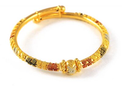 22kt Three Tone Bangle ( Baby Bangles )