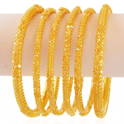 22k Filigree Pipe Bangles ( Set of Bangles )