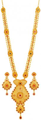 22k Stones Long Patta Haar ( Bridal Necklace Sets )