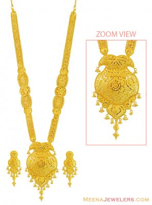 22K Designer Long Patta Haar ( Bridal Necklace Sets )