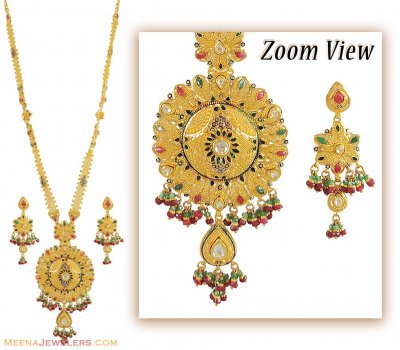 Indian Bridal Patta Haar (22k) ( Bridal Necklace Sets )