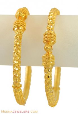 22k Yellow Gold Pipe kada(2 Pcs) ( Kadas )