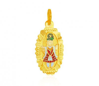 22Kt Gold Swaminarayan Pendant ( Ganesh, Laxmi and other God Pendants )