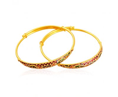 Fancy Meena Baby Bangles (1 pc) 22k ( Baby Bangles )