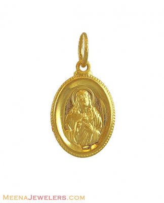 Holy Jesus Pendant (22Karat Gold) ( Jesus Cross Pendants )