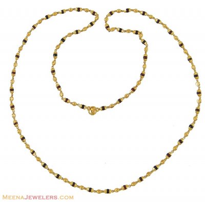 22K Gold Tulsi Mala ( 22Kt Long Chains (Ladies) )