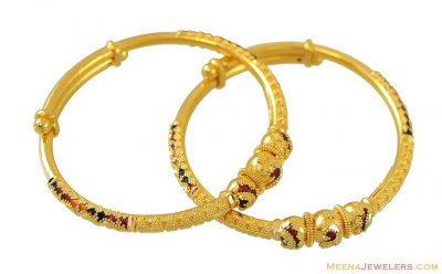  Meenakari Bangle (22 Karat Gold) ( Baby Bangles )