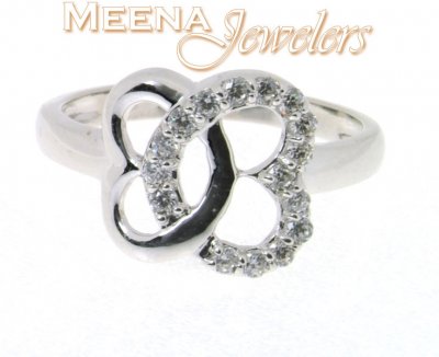 18K White Gold Ladies Ring ( Ladies White Gold Rings )