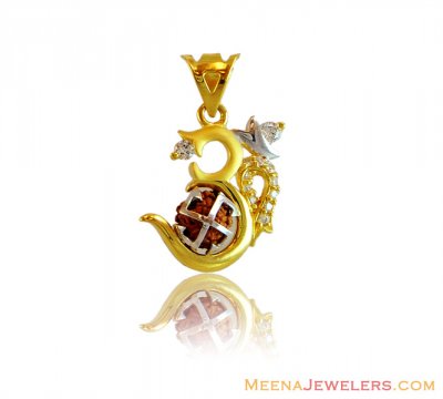 22K Holy Om Rudrakha Pendant ( Om Pendants )