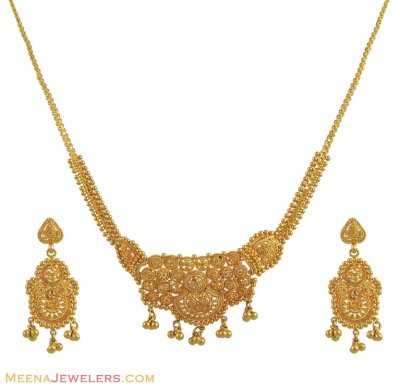 22K Gold Necklace Set ( 22 Kt Gold Sets )