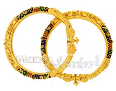 22 Kt Gold Meenawork Kadas ( Kadas )