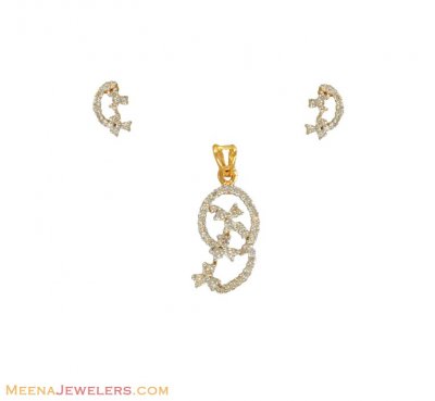 18k Diamond Pendant Set ( Diamond Pendant Sets )