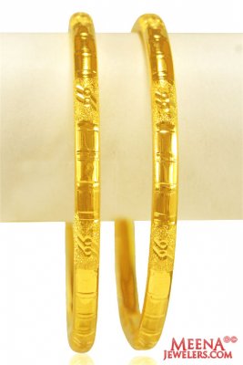 22K Gold Bangles (2Pcs) ( Gold Bangles )