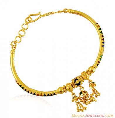 22K Meenakari Ladies Bracelet ( Ladies Bracelets )