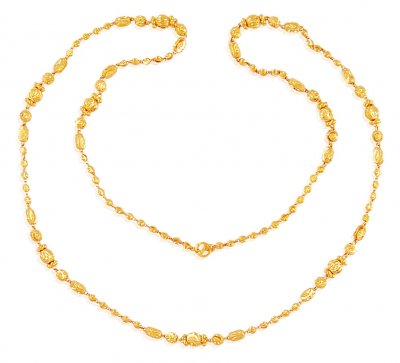 22K Gold Balls Chain (24 Inches) ( 22Kt Long Chains (Ladies) )