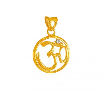 22K Gold Om Pendant ( Om Pendants )