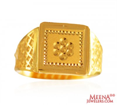 22 Karat Gold Mens Ring ( Mens Gold Ring )