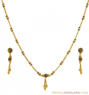 Indian Meenakari Necklace Set (22k) ( Light Sets )
