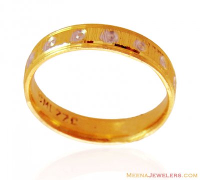 Fancy Gold Two Tone Band ( Wedding Bands )