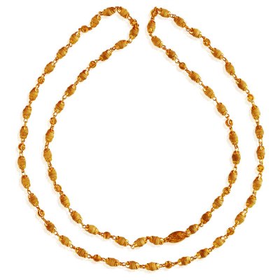 22Kt Gold White Tulsi Mala ( 22Kt Long Chains (Ladies) )