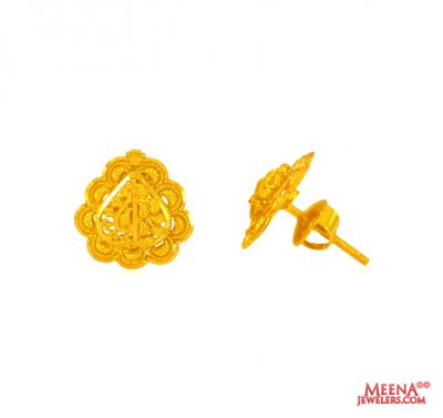 22 kt Gold Earrings ( 22 Kt Gold Tops )