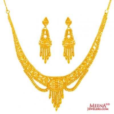 22 Karat Gold Necklace  Set ( 22 Kt Gold Sets )